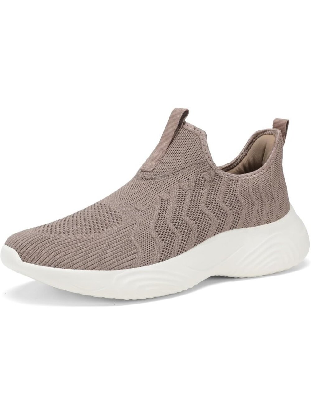Men's Brown Slip On Walking Mesh Shoes Lightweight Comfortable Gym Running Shoes
